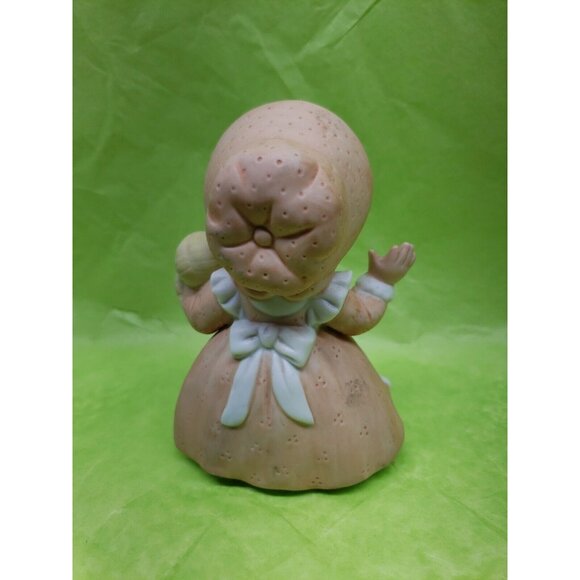 Vtg Homco Home Interiors Girl w/Doll Porcelain Figurine #1403 Patchwork Dress - Picture 3 of 5